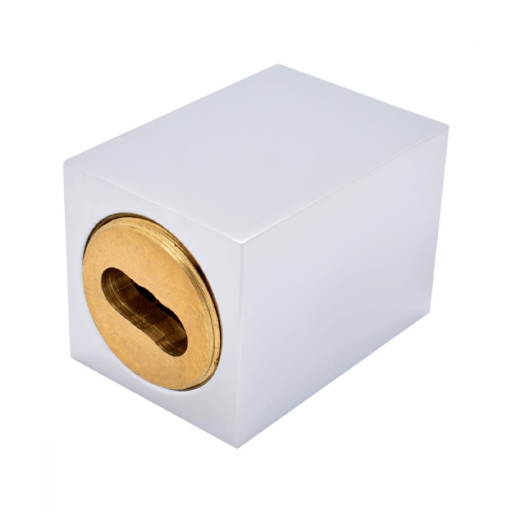 Square Wall To Reinforcing Bar Mount - Polished Chrome