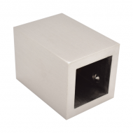 Square Wall To Reinforcing Bar Mount - Brushed Nickel
