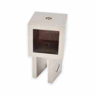 Square Support Bar To Glass Clamp - Pivot - BN