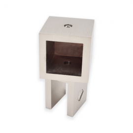 Square Support Bar To Glass Clamp - Pivot - BN