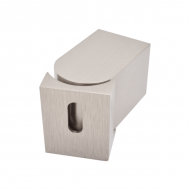 Square Wall To Reinforcing Bar Pivot - Brushed Nickel