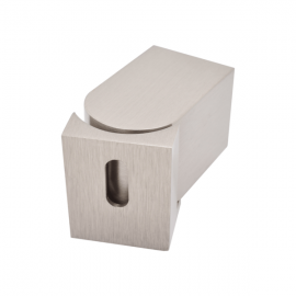 Square Wall To Reinforcing Bar Pivot - Brushed Nickel