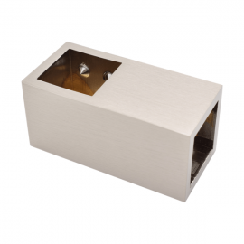 Square Reinforcing Bar 90 Deg Joiner - Brushed Nickel