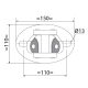 Arcade Canopy System Top Double Wall Bracket - 316 SS