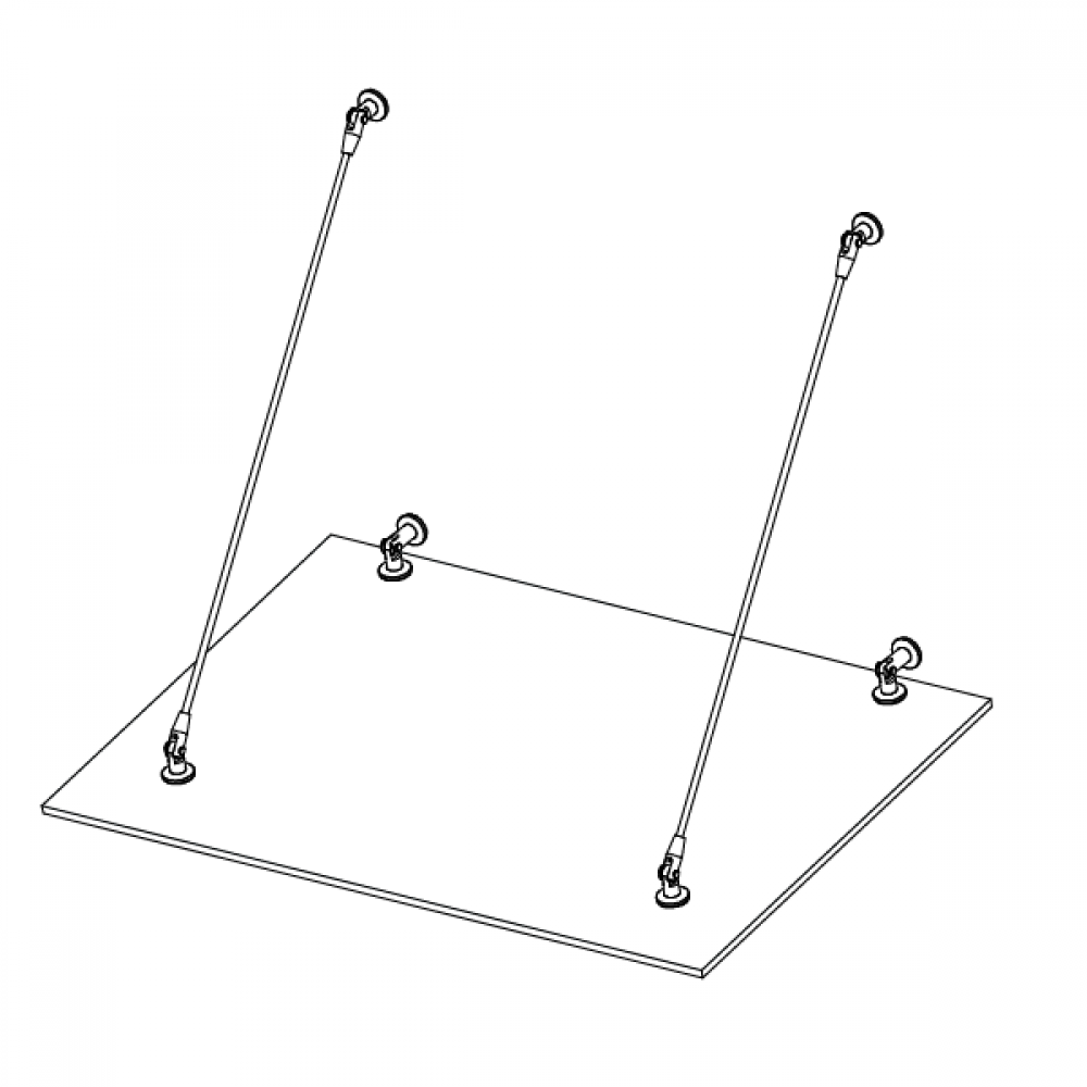 Arcade Canopy System Top Wall Bracket - 316 SS