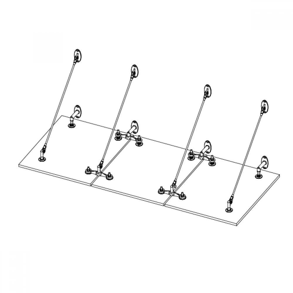 Arcade Canopy System 1200mm Rod - 316 SS