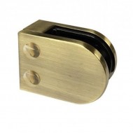 Glass Clamp - 63x45mm - Zinc - Antique Brass - Flat - 6-12mm