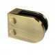 Glass Clamp - 63x45mm - Zinc - Antique Brass - Flat - 6-12mm