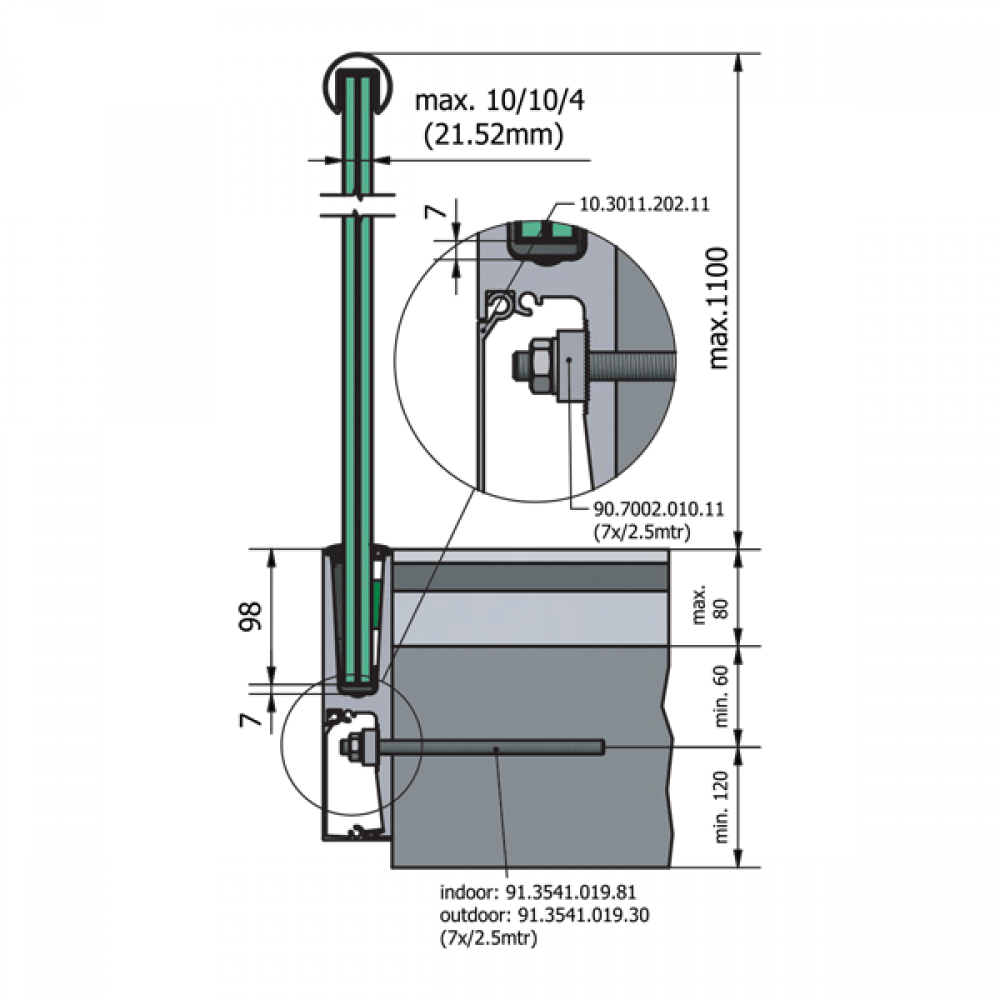 OnLevel 3011 Side Mount Channel - 0.74kN