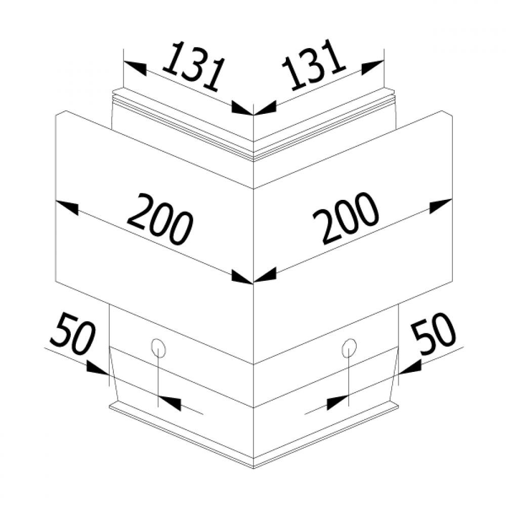 On Level 3031 90 Degree Corner - External