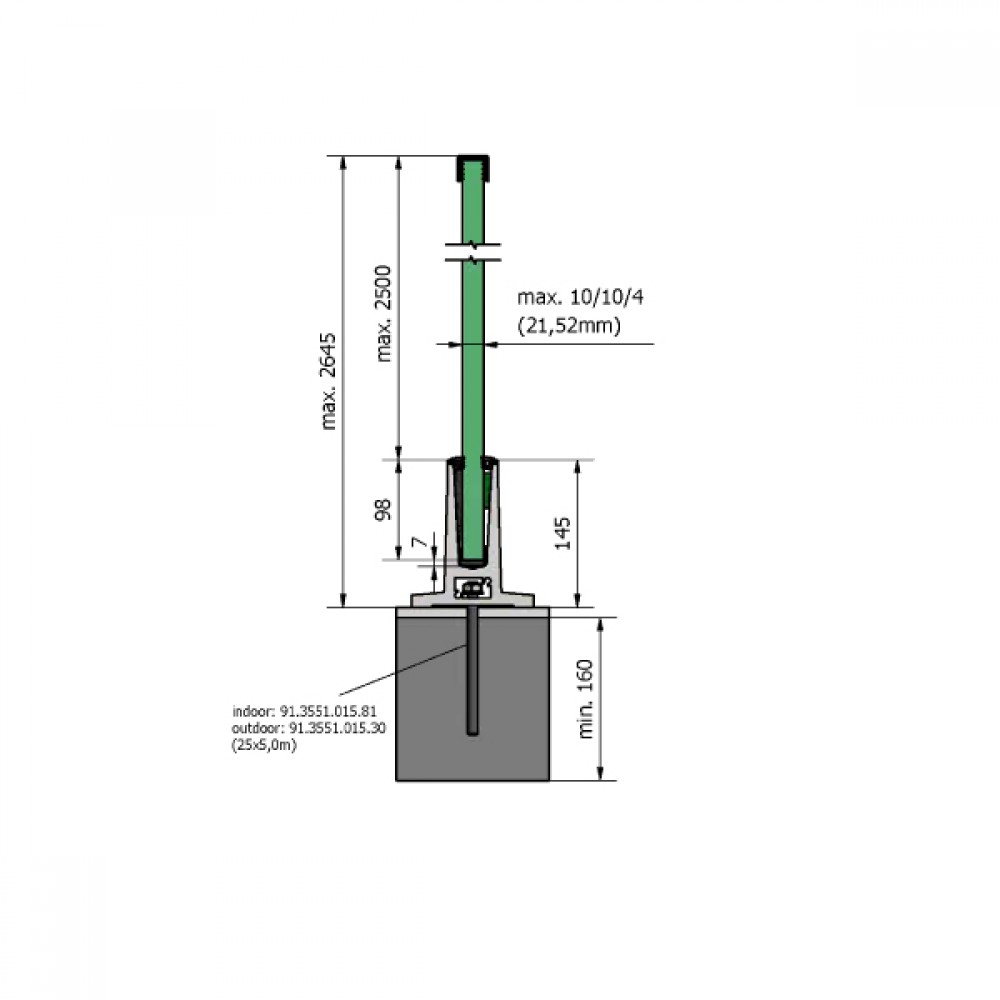 OnLevel 4010 Surface Mount Balustrade & Wind Breaker