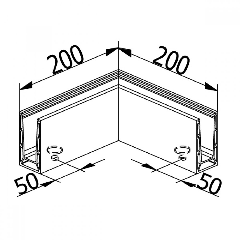 OnLevel 6500 Inside/outside corner - Anodised Aluminium