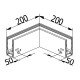 OnLevel 6500 Inside/outside corner - Anodised Aluminium