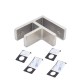 90 Degree SS Glass To Glass Panel Support 16.76-19mm Glass