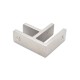 90 Degree SS Glass To Glass Panel Support 16.76-19mm Glass