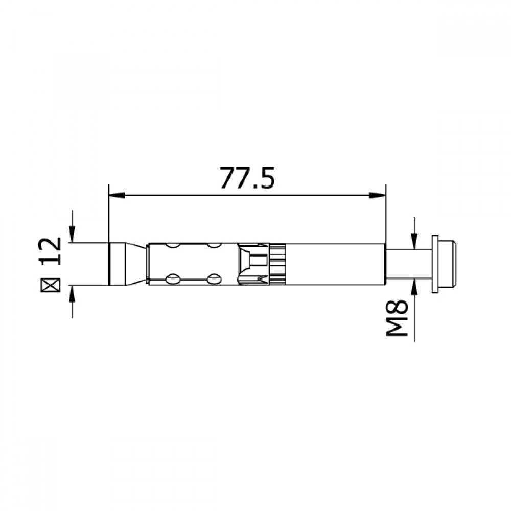SkyForce Anchoring Bolt For Concrete - M8x35mm - 316
