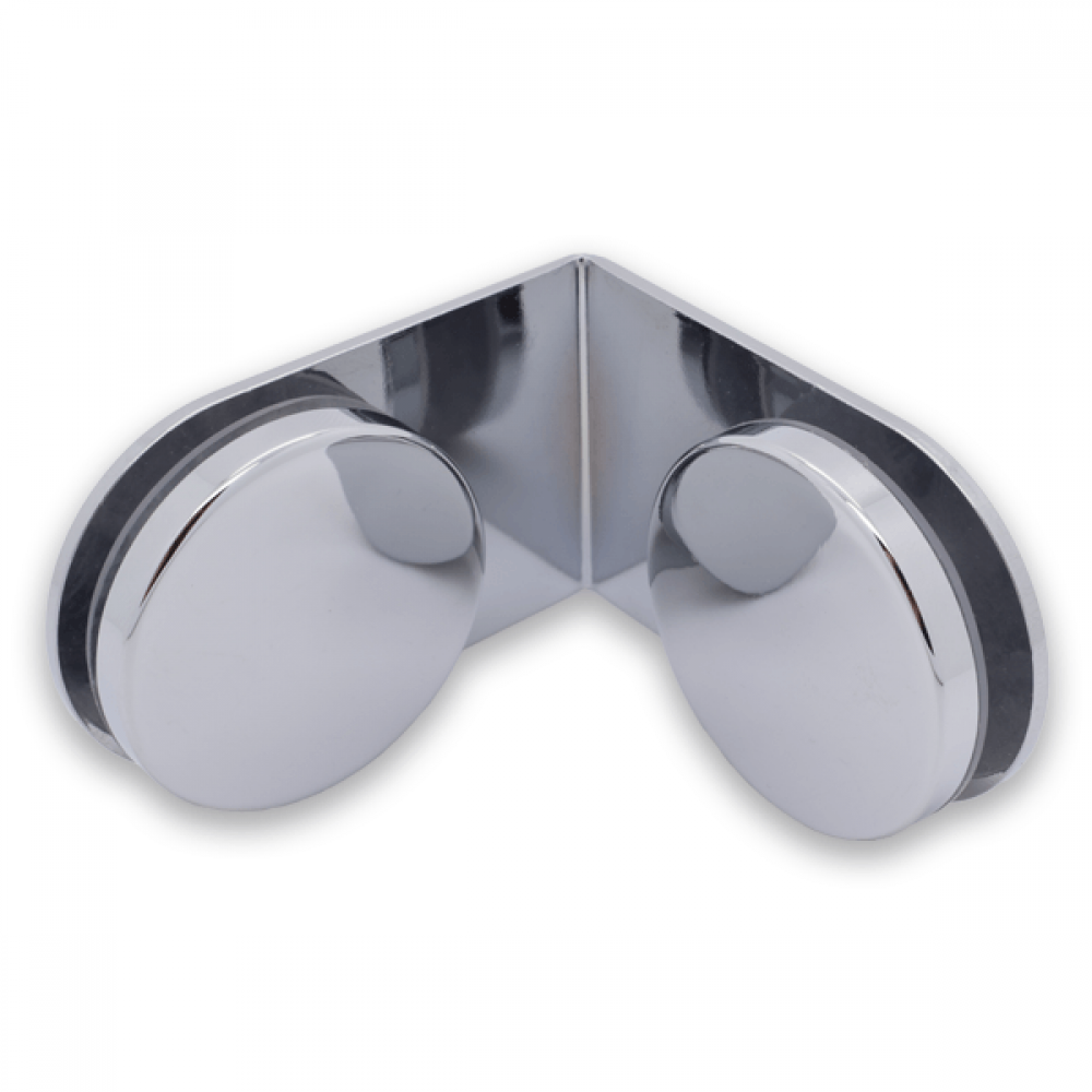 90 Degree Glass to Glass Interior/ Polished Chrome