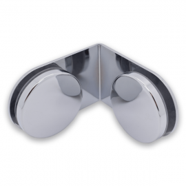 90 Degree Glass to Glass Interior/ Polished Chrome