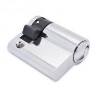 Half Europrofile Cylinder - Polished Chrome
