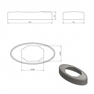 Glass Spigot Replacement  Cover Plate (Square)