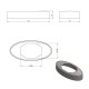 Glass Spigot Replacement  Cover Plate (Square)
