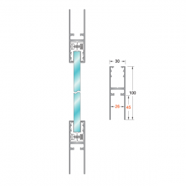 Aluminium Door Rail 1.2Mtrs