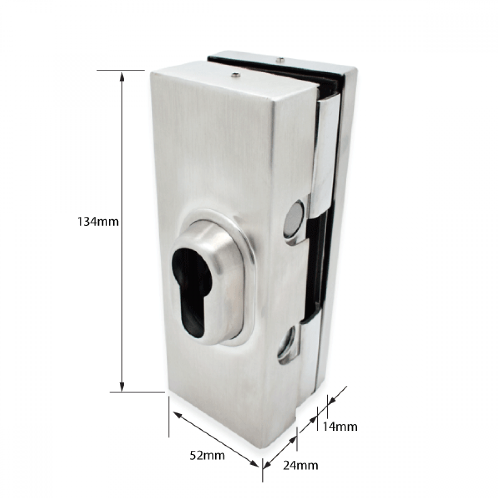 Non Drill Patch Lock - Satin Stainless