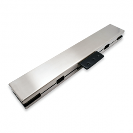Double Overpanel Strike Box With Stopper - Satin Stainless