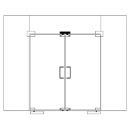 Double Overpanel Strike Box With Stopper - Satin Stainless