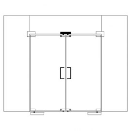Double Overpanel Strike Box With Stopper - Satin Stainless