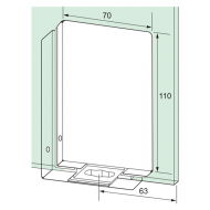 Bottom Patch Fitting - Satin Stainless