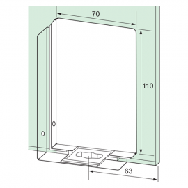 Bottom Patch Fitting - Satin Stainless