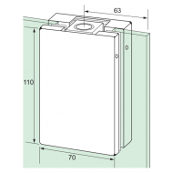 Top Patch Fitting - Satin Stainless