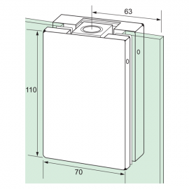 Top Patch Fitting - Satin Stainless
