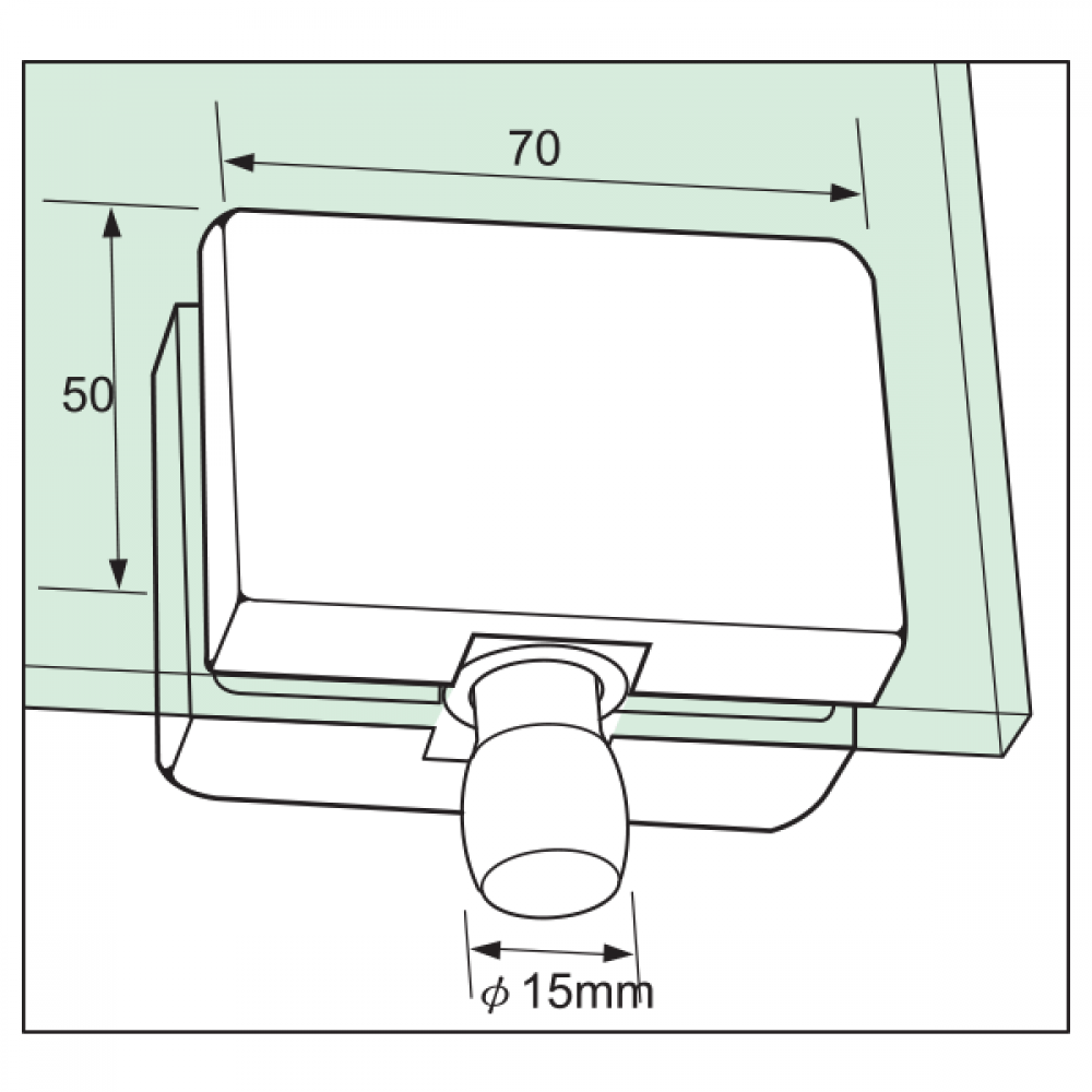Overpanel Fitting - Satin Stainless