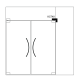 GCC Corner Transom Fitting - Satin Stainless