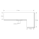 GCC Corner Transom Fitting - Satin Stainless
