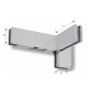 Corner Transom Strike Box With Fin - Left - Satin Stainless