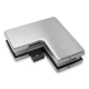 Corner Transom Connector - Satin Stainless