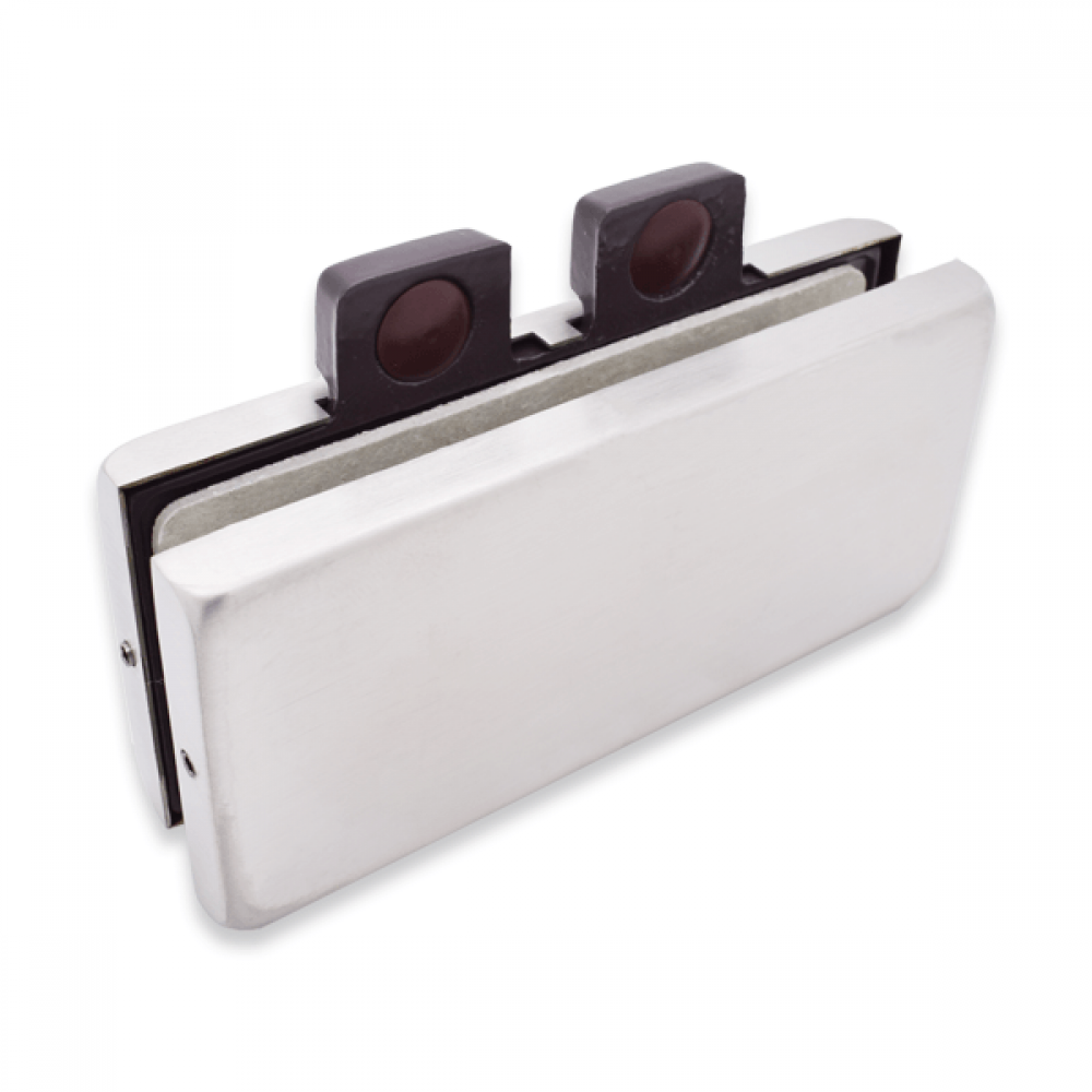 Double Over Panel Connector With Stopper - Satin Stainless