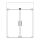 Double Over Panel Connector With Stopper - Satin Stainless
