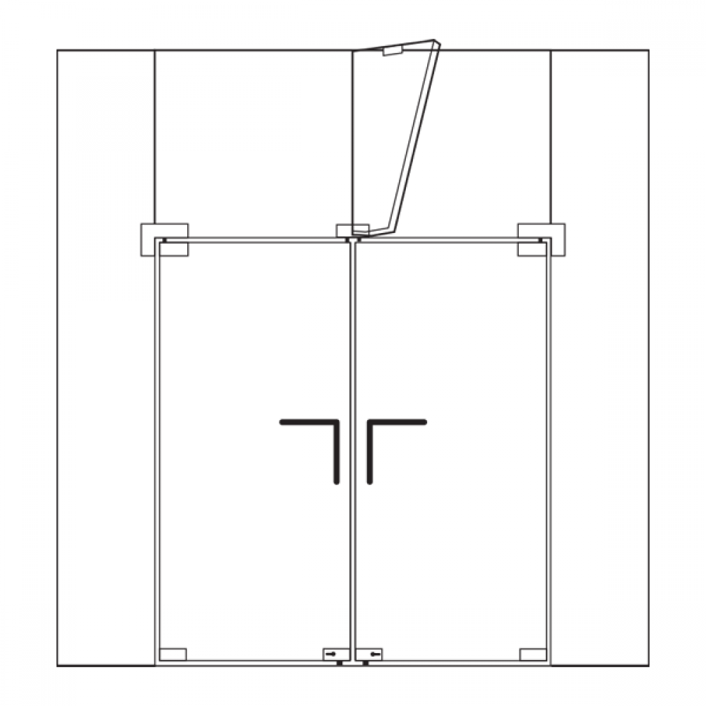 Overpanel Connector With Fin - Satin Stainless