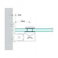 Stainless Steel Glass To Wall Hinge