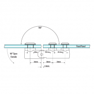 180 Degree Glass To Glass Hinge SS