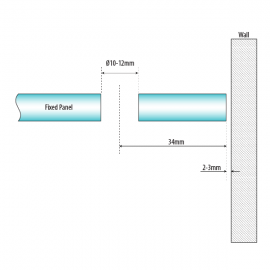 Glass To Wall Connector