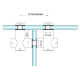 T Type Glass To Glass Connector