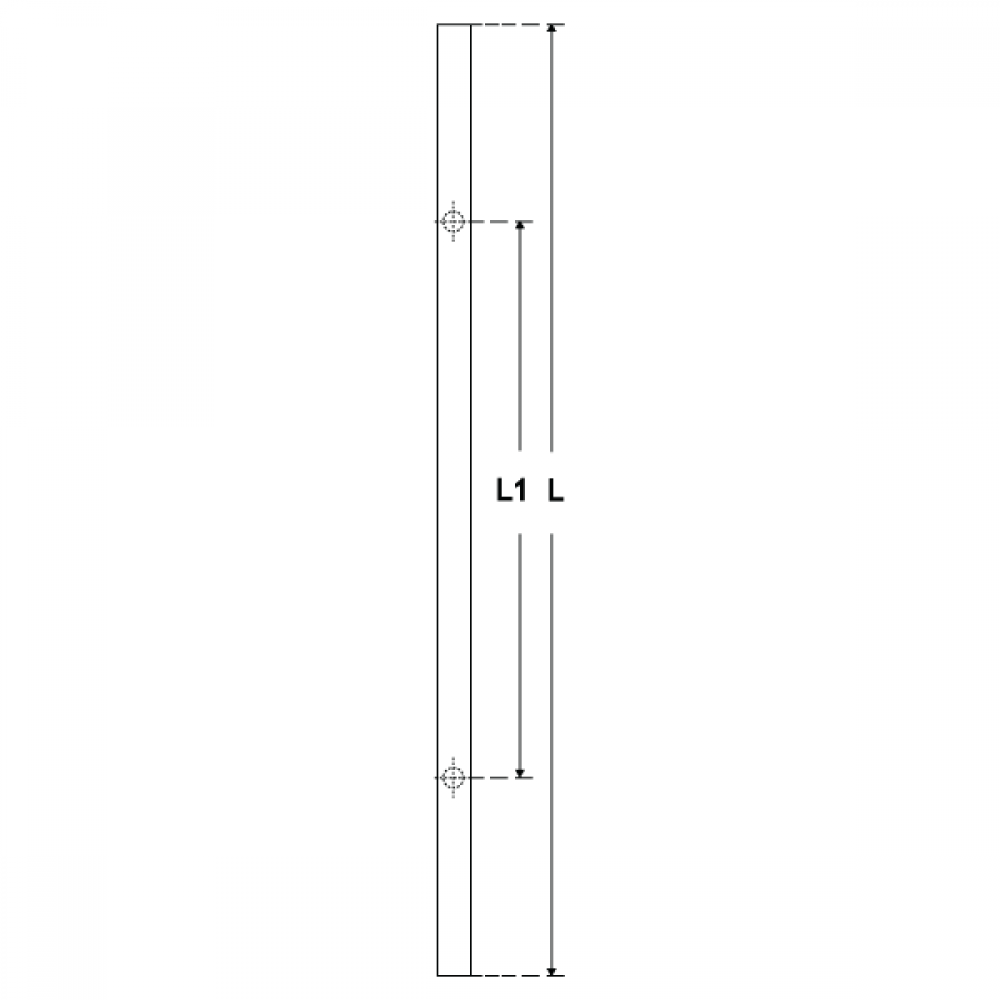 1200mm x 32mm Dia. Door Handle - Satin Stainless
