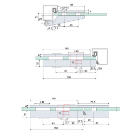 Lever Hinge Satin Stainless