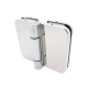 180 Degree Hinge - 8-10mm Glass - Polished Stainless Steel