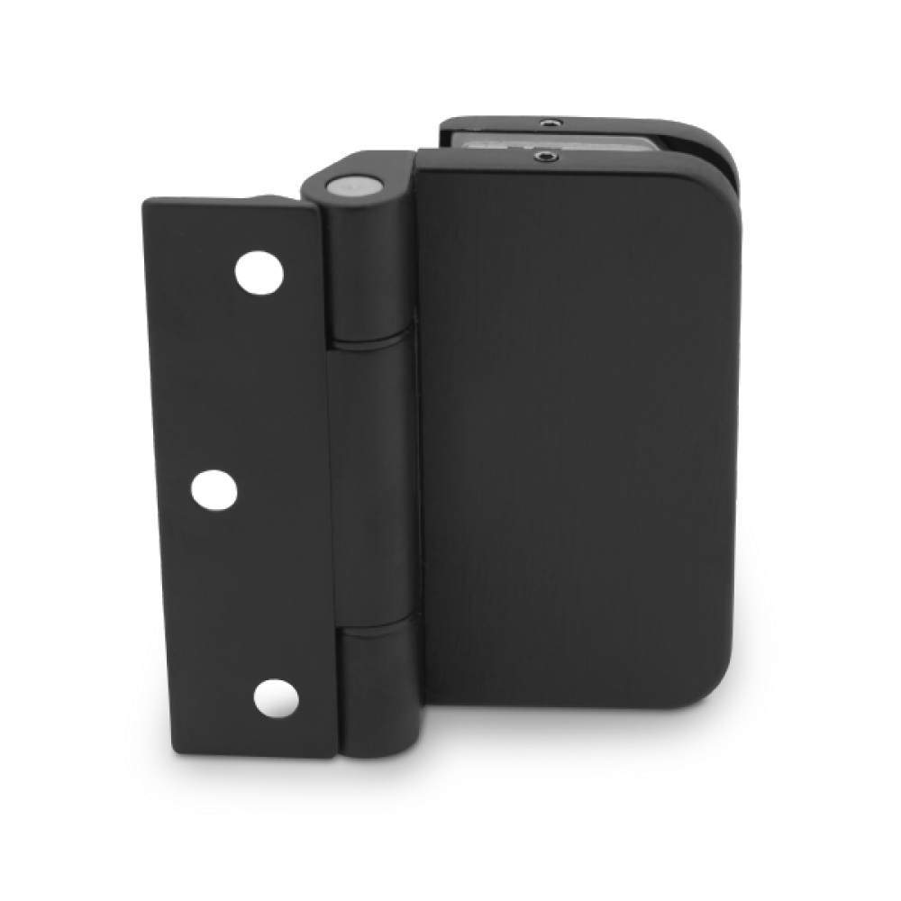 Wall To Glass Hinge - 8-10mm Glass - Matt Black